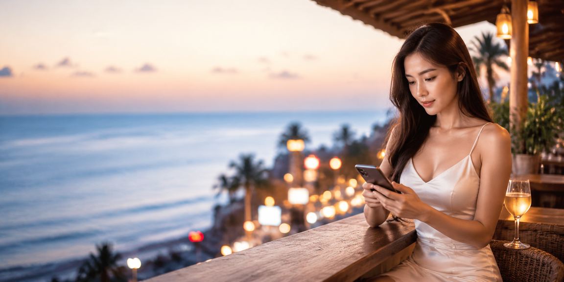 Người dùng tại Đà Lạt ngồi quán cà phê theo dõi kèo thể thao và đặt cược High Roller qua điện thoại
